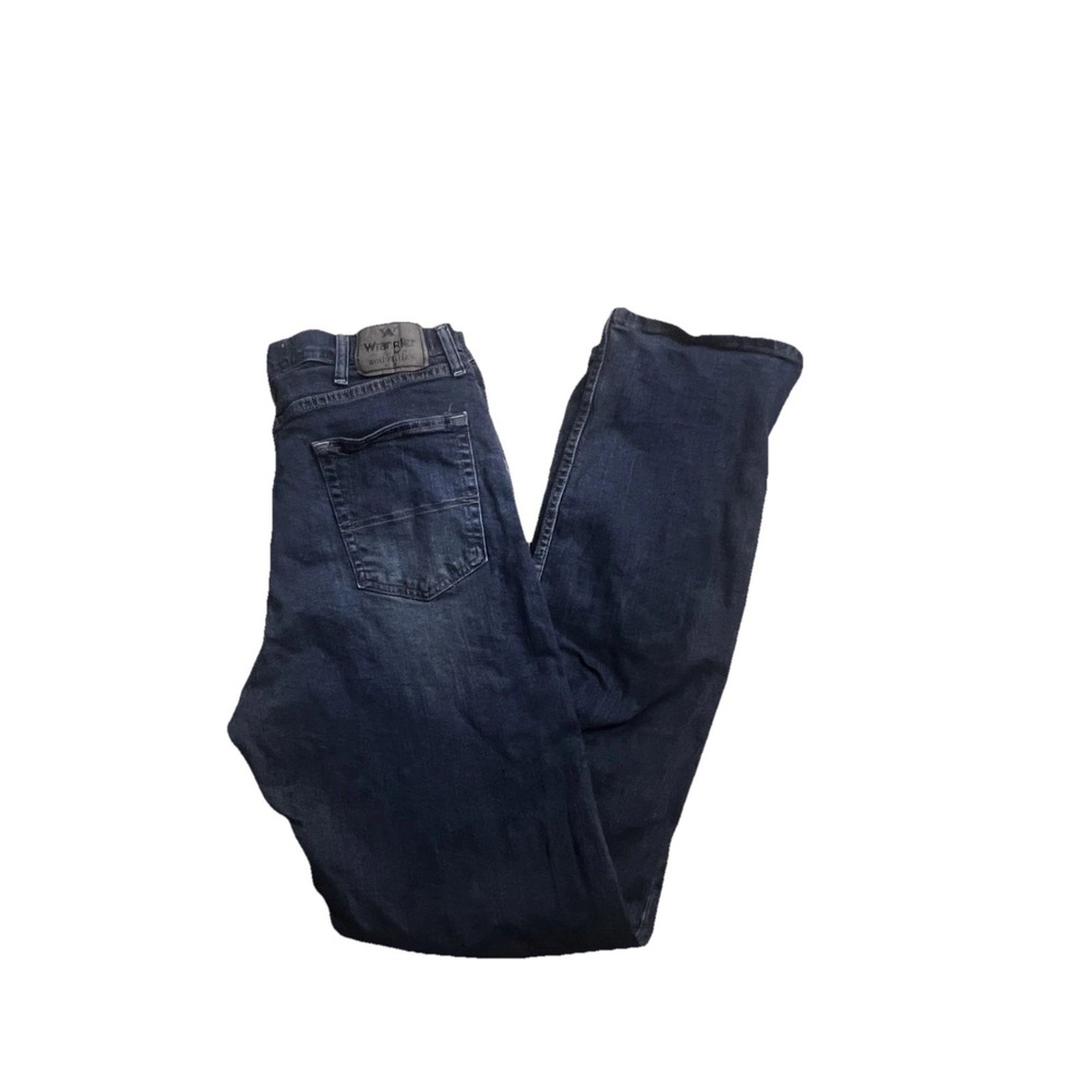Wrangler‎ Men's Vintage Straight Leg Jeans 34x36 Blue Made in USA 1990s Denim